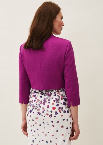 Phase Eight Karlee Textured Occasion Jackets Purple Canada | DJMEPI-391